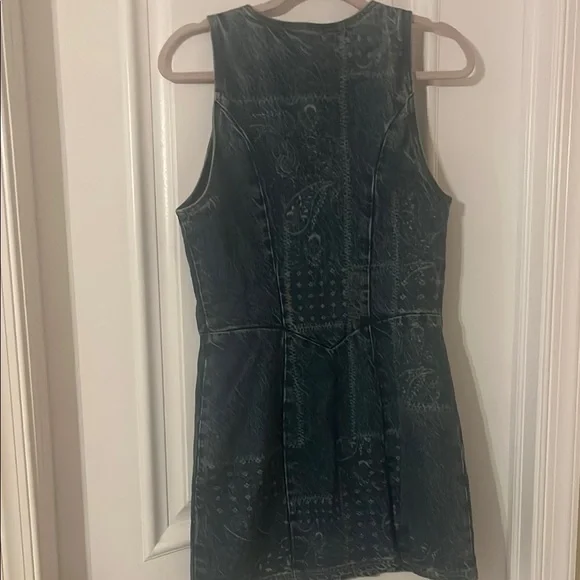 Spell Dark Blue Denim Mini Dress - Picture 3 of 4